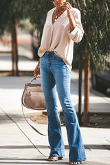Heididress Distressed Bell Bottoms Skinny Denim Pants