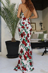 Heididress Spaghetti Strap Open Back Floral Print Maxi Dress