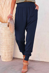 Heididress Solid Side Split Pockets Jogger Pants