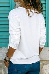 Heididress Classic V-neck Long Sleeve Basic Tops