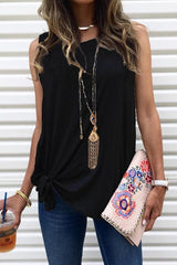 Heididress Casual Sleeveless Solid Waistcoat T-shirt