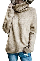 Heididress Turtleneck Side Split Solid Casual Sweater