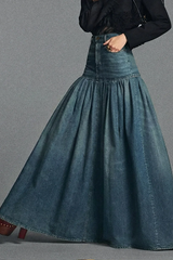 Casual Maxi Denim Skirt
