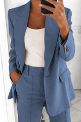 Heididress Lapel One Button Solid Office Blazer