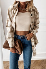 Heididress Button Down Pockets Boyfriend Plaid Shirts