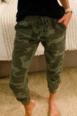 Heididress Drawstring Waist Pockets Camo Jogger