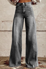 Heididress Distressed Wide Leg Casual Denim Pants