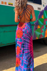 Heididress Strappy Backless Tie Dye Maxi Dress