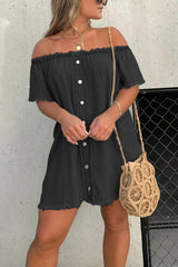 Short Sleeve Casual Denim Dress