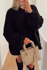 Heididress Drop Shoulder Plain Casual Pullover Sweater