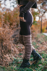 Echoes of the Wild: Handcrafted Forest-Style Layered Leggings