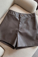 Heididress Chicest High Rise Faux Leather Shorts
