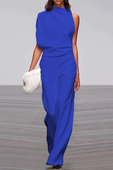 Heididress Cowl Neck One Shoulder Batwing Sleeve Party Suit
