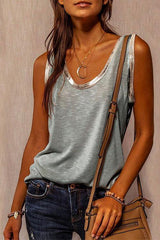 Heididress Solid Loose Bottoming Tank Top