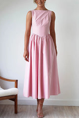 Heididress Sleeveless Open Back Swing Midi Dress