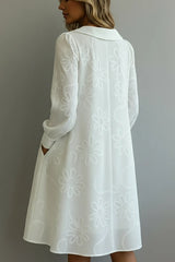 Vintage Peter Pan Collar Embroidered Floral Dress
