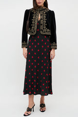 Boho Floral Midi Dress – Vintage Rose Print V-Neck Summer Vacation Dress