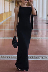 Heididress Sleeveless Tie Knot Bodycon Maxi Dress