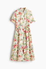 Floral Print Button-Front Maxi Dress