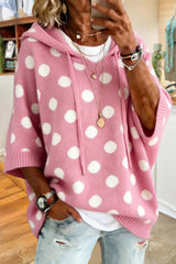 Sweet Polka Dot Hooded Sweater