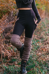 Echoes of the Wild: Handcrafted Forest-Style Layered Leggings
