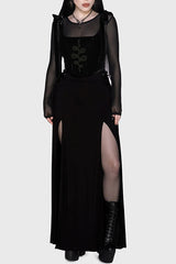 Hellverina Split Maxi Skirt