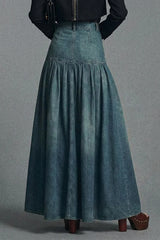 Casual Maxi Denim Skirt
