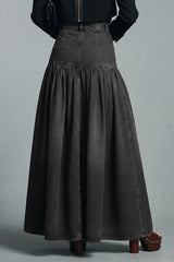 Casual Maxi Denim Skirt