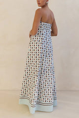 Heididress Strapless Color Block Loose Fit Maxi Dress