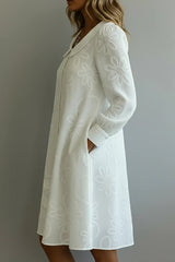 Vintage Peter Pan Collar Embroidered Floral Dress