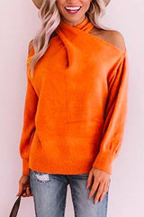 Heididress Kale Cold Shoulder Sweater