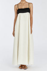 Heididress Backless Color Block Splice Swing Maxi Cami Dress