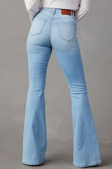 Heididress Distressed Bell Bottoms Ripped Trendy Jeans