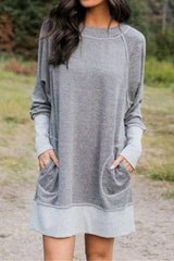 Heididress Maureen Pockets Casual Sweatershirt Dress