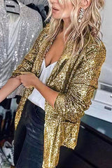 Fashion Style Open Front Sequin Cardigans