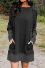 Heididress Maureen Pockets Casual Sweatershirt Dress