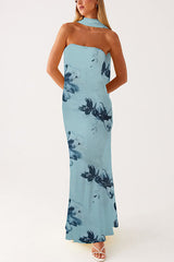 Heididress Strapless Tube Floral Print Bodycon Maxi Dress