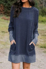 Heididress Maureen Pockets Casual Sweatershirt Dress