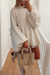 Heididress Drop Shoulder Plain Casual Pullover Sweater