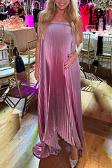 Heididress Strapless Tube Gradient Ombre Satin Maxi Party Dress