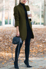 Heididress Ellen Stand Collar Open Front Pockets Coat