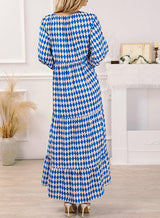 Women's Puff Sleeve Floral Boho Maxi Dress