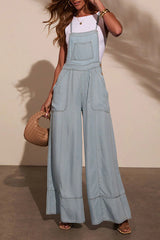 Carah Relaxed Chambray Overalls