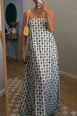 Heididress Strapless Color Block Loose Fit Maxi Dress