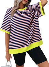 Women's Oversized Striped T Shirts