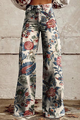 Heididress High Waist Unique Print Wide Leg Pants