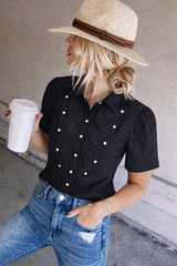 Women's Western Cowgirl Blouse – Embroidered Short Sleeve Button Down Shirt