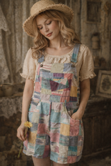 Art-Inspired Patchwork Romper – Stand Out in Style