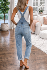 Casual Ripped Denim Overalls