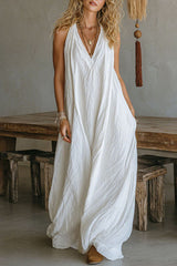 Elegant Women's Sleeveless V-Neck Dress Collection – Casual Boho Style Outfit for Summer